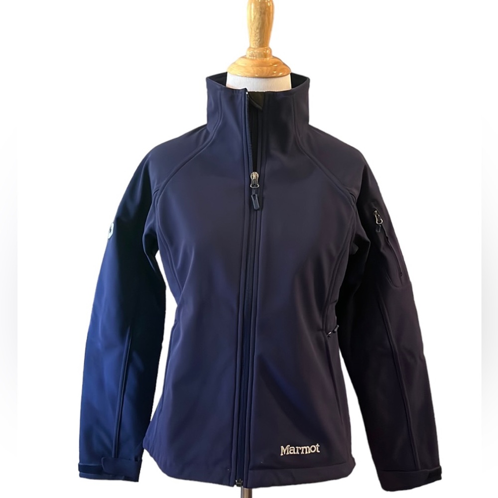 MARMOT GRAVITY SOFTSHELL WOMENS ZIP UP JACKET NAVY BLUE SIZE XS NEW WITH TAGS